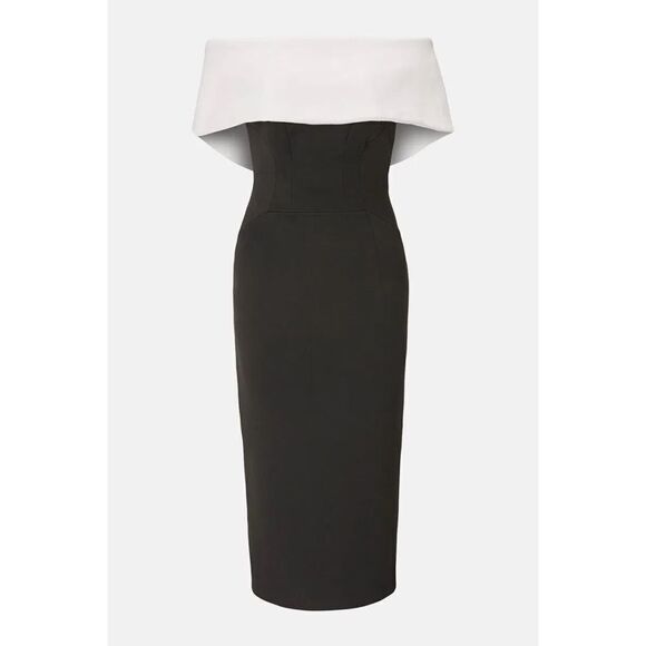 Bardot Strapless Color-block Dress - Picture 1 of 7